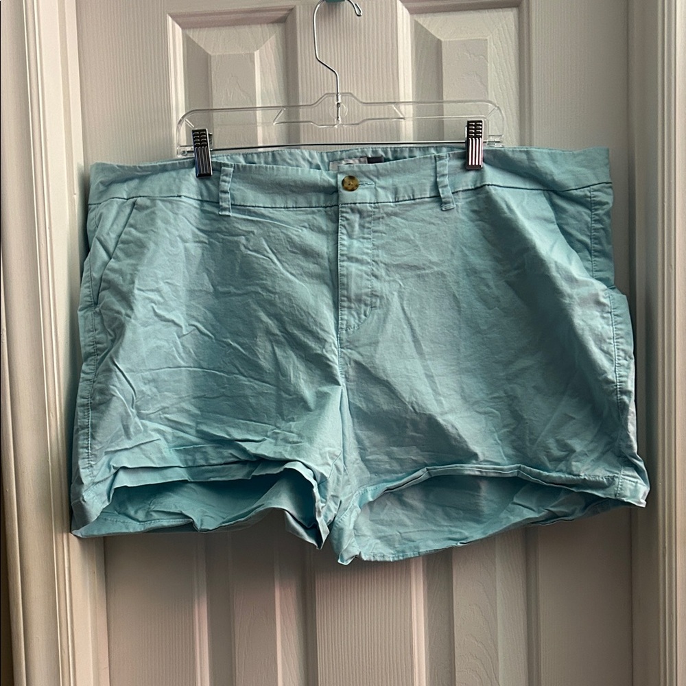 Women's Light Blue Casual Cotton Shorts
